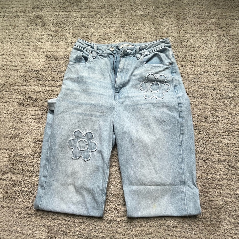 29 waist womens pacsun flower jeans